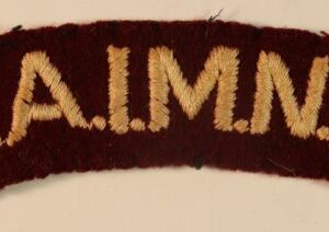 Q.A.I.M.N.S. WW2 Embroidered Felt Shoulder Title Badge - SCARCE  ---  Lot No. 6696