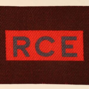 RCE / 5th Canadian Armoured Division WW2 Printed Formation Sign Badge - CALICO PRINTERS  ---  Lot No. 6699