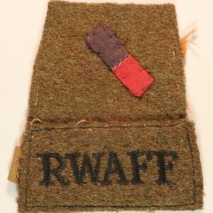 RWAFF - ROYAL WEST AFRICAN FRONTIER FORCE ENGINEER TRAINING WW2 Slip-on Shoulder Title & Flash Badge - SCARCE  --- Lot No. 6698