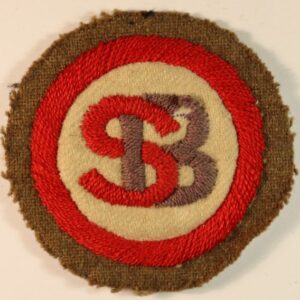 'SB' In Circle - STRETCHER BEARER, VOLUNTERS 1896 to 1901 Embroidered Cloth Arm Badge - SCARCE  ---  Lot No. 6702