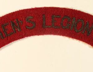 WOMEN'S LEGION M.D. WW1 Embroidered Shoulder Title Badge - SCARCE ---  Lot No. 6710