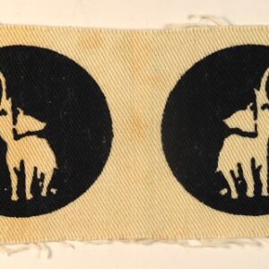 22nd EAST AFRICAN BRIGADE WW2 Printed Formation Sign Badge Uncut Facing Pair - CALICO PRINTERS  ---  Lot No. 6775