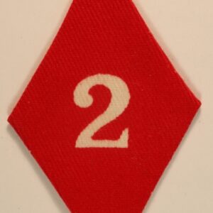 2nd CORPS - II CORPS WW2 Printed Formation Sign Badge -- CALICO PRINTERS  --- Lot No. 6764