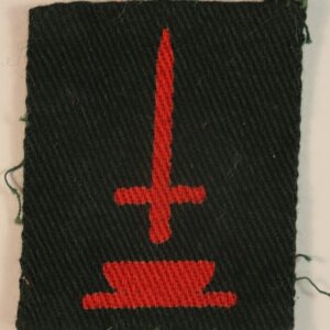 4th Bttn. DEVONSHIRE REGIMENT WW2 Printed Cloth Regimental Flash Badge - CALICO PRINTERS --- Lot No. 6716