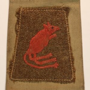 7th ARMOURED DIVISION Early WW2 Embroidered Cloth Formation Sign Badge K.D.Slip-On ---  Lot No. 6768