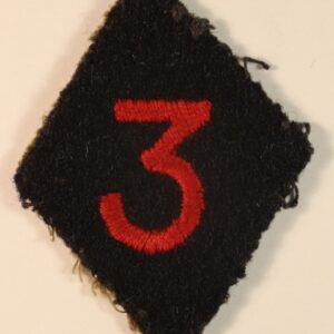 7th FIELD REGIMENT R.A. Serving with 3rd Division WW2 Embroidered Formation Sign Badge - SCARCE  --- Lot No. 6769