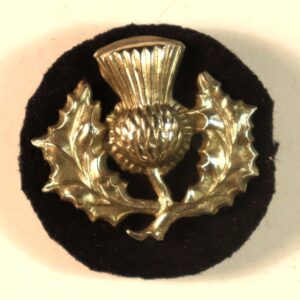 9th SCOTTISH DIVISION WW1 White-Metal on Blue Cloth Formation Sign Badge - SCARCE  ---  Lot No. 6771