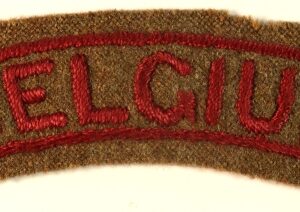 BELGIUM Free Forces WW2 Left Arm Only Embroidered Felt Shoulder Title Badge - SCARCE ---  Lot No. 6781
