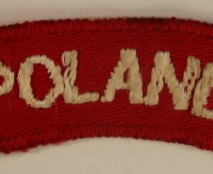 POLAND WW2 Italian Made Embroidered Shoulder Title Badge  ---  Lot No. 6753