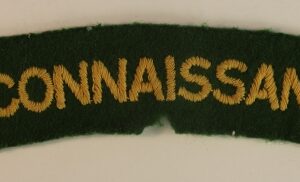 RECONNAISSANCE WW2 Paste Back Embroidered Shoulder Title Badge  --- Lot No. 6756