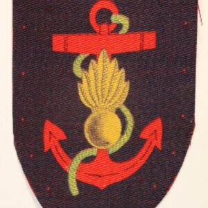 ROYAL MARINE ENGINEERS WW2 Printed Shoulder Title Badge - CALICO PRINTERS ---  Lot No. 6804