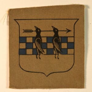 104th HEAVY ANTI-AIRCRAFT REGIMENT WW2 Printed Formation Sign Badge - SCARCE  ---  Lot No. 6824
