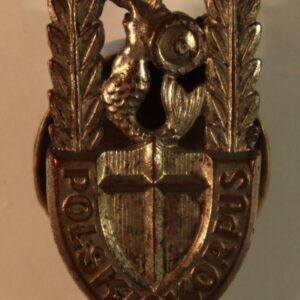 2nd POLISH CORPS - 2 POLSKI KORPUS WW2 White Metal Breast Pocket Badge 053058  ---  Lot No. 6814