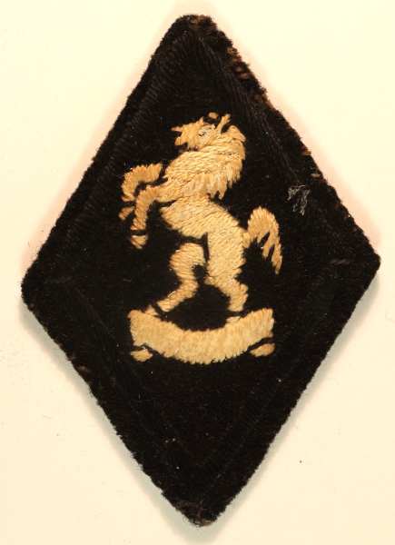 97th (KENT YEOMANRY) FIELD REGIMENT WW2 Embroidered Formation Sign Badge — Lot No. 6823