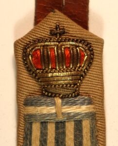 BRITISH MILITARY MISSION TO GREECE Bullion Formation Sign Badge ---  Lot No. 6830