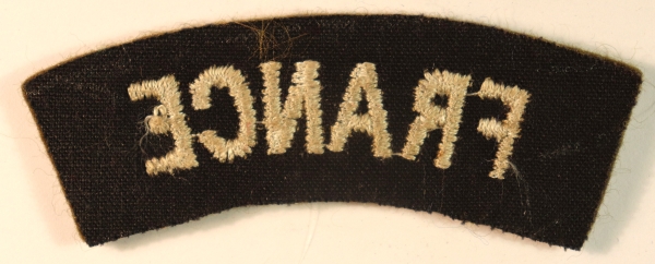 FRANCE Free Forces WW2 Unofficial Embroidered Felt Shoulder Title Badge – SCARCE — Lot No. 6833 - Image 3