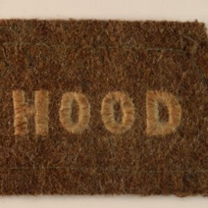 HOOD Battalion - ROYAL NAVAL DIVISION WW1 Embroidered Shoulder Title Badge - RARE ---  Lot No. 6664/SS4A