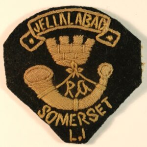 P.A.O.SOMERSET L.I. Embroidered Felt Foreign Service Pugaree Flash Badge - SCARCE --- Lot No. 6841
