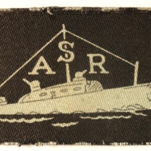 R.A.F. Air Sea Rescue WW2 Printed Cloth Arm Badge - (AMO A17 1943) - CALICO PRINTERS ---  Lot No. 6844