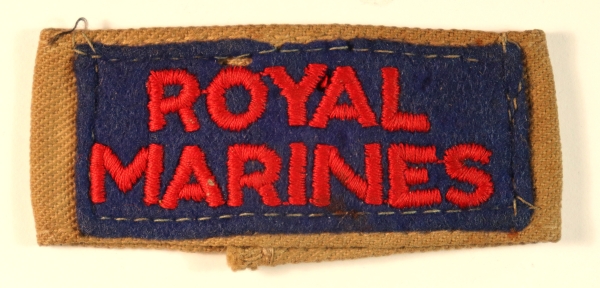 ROYAL MARINES KD Slip-on Shoulder Title Badge — Lot No. 6852