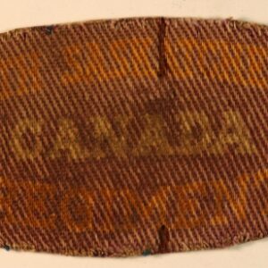 SOUTH SASKATCHEWAN / CANADA / REGIMENT WW2 Canadian Printed Shoulder Title Badge - CALICO PRINTERS ---  Lot No. 6855