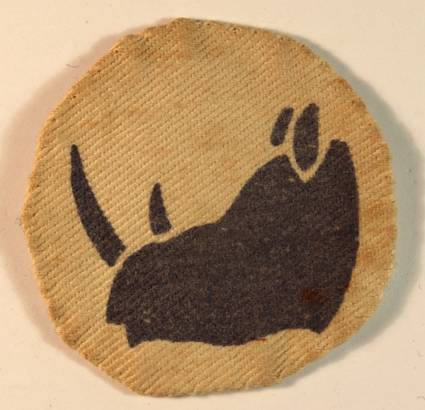11th East African Division WW2 Printed Formation Sign Badge – 1st Pattern – CALICO PRINTERS — Lot No. 6870