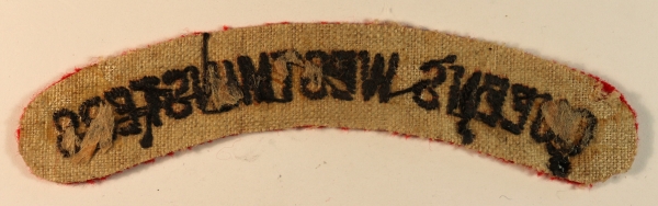 16th London Regiment (QUEEN’S WESTMINSTERS) – 1924 Era Embroidered Shoulder Title Badge – Scarce — Lot No. 6872 - Image 3