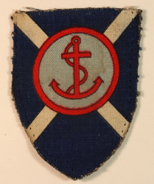 264th BEACH BRIGADE (Scottish) Printed Formation Sign Badge – CALICO PRINTERS — Lot No. 6881