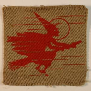 2nd ANTI-AIRCRAFT Division WW2 Printed Cloth Formation Sign Badge - 1st Pattern - CALICO PRINTERS --- Lot No. 6861