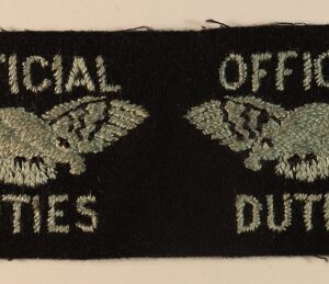 W.R.A.F. CHAPLAINS' ASSISTANT OFFICIAL DUTIES Embroidered Shoulder Badge Uncut Pair - SCARCE  ---  Lot No. 6898