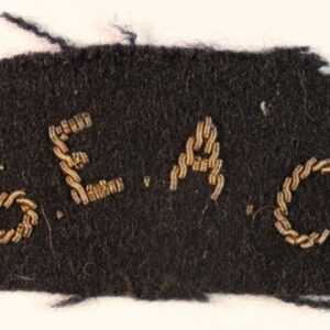 S.E.A.C. - Possibly Royal Navy WW2 Bullion Embroidered Shoulder Title Badge ---  Lot No. 6904