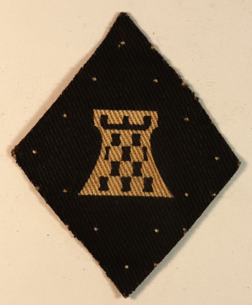 11th CORPS – XI CORPS WW2 Printed Formation Sign Badge — CALICO PRINTERS — Lot No. 6971