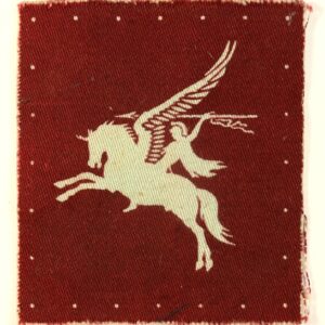 1st & 6th AIRBORNE DIVISIONS WW2 Printed Cloth Formation Sign Badge - CALICO PRINTERS ---  Lot No. 6912