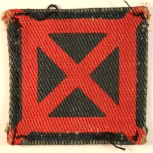 42nd ARMY GROUP ROYAL ARTILLERY WW2 Printed Formation Sign Badge - CALICO PRINTERS ---  Lot No. 6930