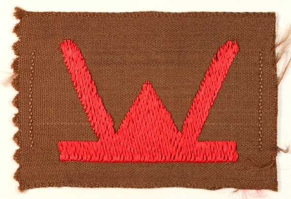 53rd Welch Division WW2 Woven Formation Sign Badge — Lot No. 6976