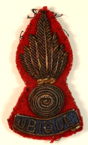 ROYAL ARTILLERY WW2 Officer’s Bullion Side Hat or Beret Badge — Lot No. 7001