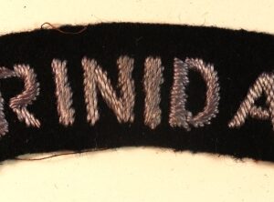 TRINIDAD - R.A.F. WW2 Embroidered Nationality Shoulder Title Badge  ---  Lot No. 6957