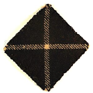 2nd, 7th & 9th Bttns. CAMERONIANS, SCOTTISH RIFLES WW2 Tartan Regimental Flash Badge ---  Lot No. 6815