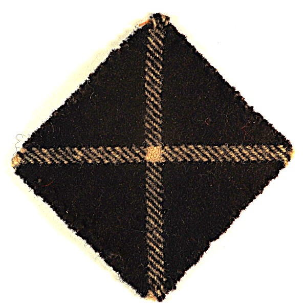 2nd, 7th & 9th Bttns. CAMERONIANS, SCOTTISH RIFLES WW2 Tartan Regimental Flash Badge — Lot No. 6815