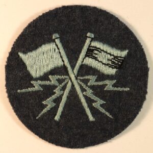R.A.F. REGIMENT SIGNALLER WW2 Embroidered Cloth Arm Badge ---  Lot No. 6949
