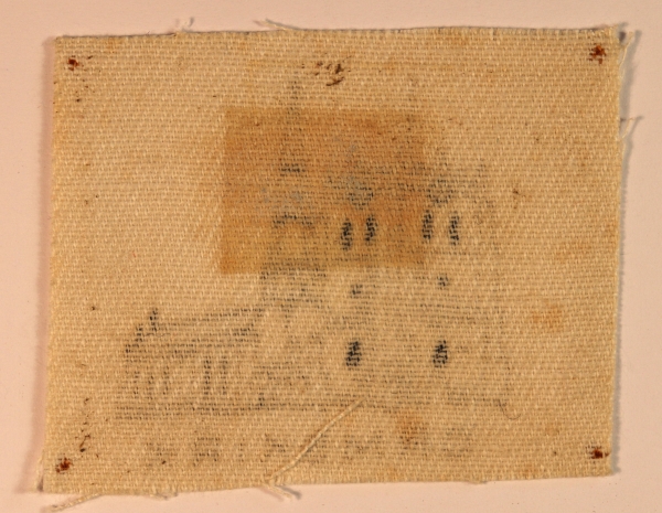22nd CORPS TROOPS ORDNANCE FIELD PARK, R.A.O.C. 1st Pattern Printed Cloth Formation Sign Badge — CALICO PRINTERS — Lot No. 6973 - Image 3