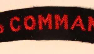 No.5 COMMANDO WW2 Embroidered Shoulder Title Badge ---  Lot No. 6992