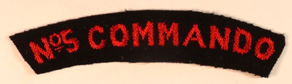 No.5 COMMANDO WW2 Embroidered Shoulder Title Badge — Lot No. 6992