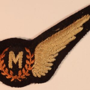 R.A.F. 'M' - Meteorological Observer AMO A409 1945 WW2 Embroidered Half Brevet Badge  ---  Lot No. 6996